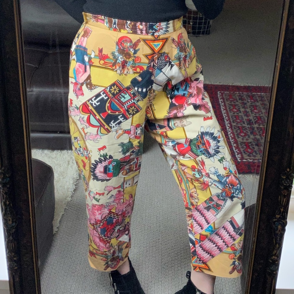 Vintage Multicolor Silk Hermès pants!! So cool!